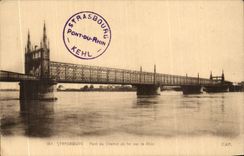 CPA Strasbourg the bridge of Kehl Bridge of railroad on the Rhine