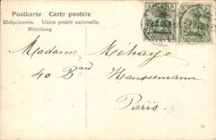 Elsassische CPA Folklore-Kostum-Seilereimaschine (Folklorekappen)