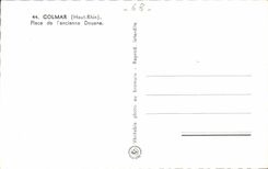 Colmar - Place of Old Customs CPA