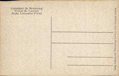 Strasbourg - Strassburg - the Cathedral - St Laurent Gate - CPA