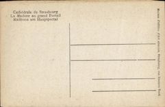 Strasbourg - Strassburg - the Cathedral - the Madonna with the large Gate - CPA