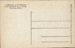 Strasbourg - Strassburg - the Cathedral - Crowning of the Virgin - Kroenung Maria - CPA