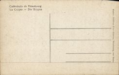 Strasbourg - Strassburg - the Cathedral - the Crypt - Die Krypta - CPA