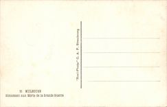 Mulhouse - War memorial of Great War CPA