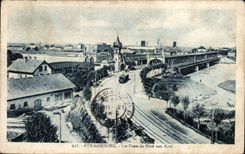 Strasbourg - Strassburg - the Bridge of the Rhine towards Kehl CPA