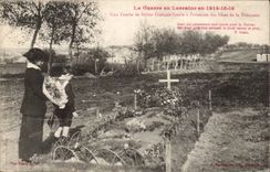 The War in Lorraine 1914 1918 - Tomb of French Soldier flowered with the ocassion of the Festivals of All Saints' day CPA