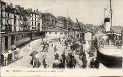 Dieppe - the train of Paris to the Mesh - boat CPA