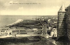 Dieppe - Sight on the Beach and the Casino - CPA