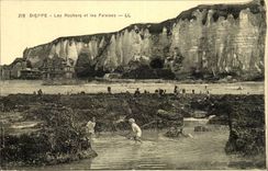 Dieppe - Rocks and Cliffs - CPA