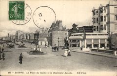Dieppe - the Place of the Casino and the Aguando Boulevard - CPA