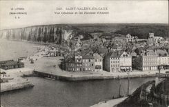 Saint Valery in Caux - View and Cliffs of upstream - CPA