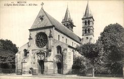 Melun - the Church Notre Dame CPA