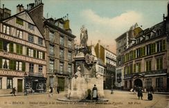 Rouen - Statue high with the Memory of Jeanne d' Arc - Joan off Ark CPA