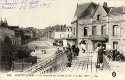 Montivilliers - the Footbridge of the Railroad and the Street Thiers CPA