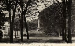 Meaux - Boulevard Jean Pink and the Monument of the Dead children for Fatherland CPA Lion