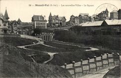 Mesnil Valley - New Villas - the Public garden - CPA