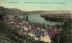 Surroundings of Elbeuf - Orival and the Seine seen from dimension of Rouvalets CPA
