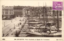 Seen on Sainte Address - Gambetta Place and Bassin Commercial - CPA