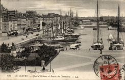 Le Havre - Quay von Orleans und von Bassin Werbung - CPA