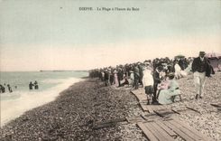 Dieppe - der Strand pro Stunde des Bades CPA