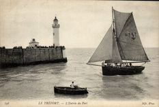 Treport - Eingang des Hafens CPA