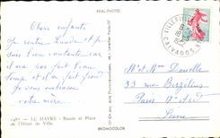 Treport - Bassin und Ort des Rathauses - CPA