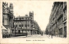 Rouen - the Street Jeanne d' Arc - tram - CPA