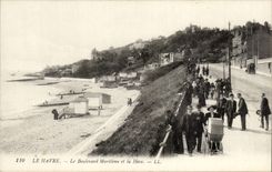 Le Havre - the Maritime Boulevard and Heve - CPA