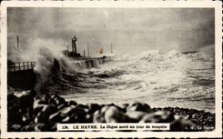 Le Havre - die Nordverdammung ein Tag des Sturms - CPA