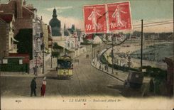 Le Havre - Boulevard Albert I - Forderwagen - CPA