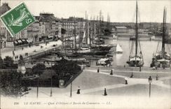 Le Havre - Quay der Orleans-und Bassin Werbung - CPA