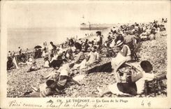 Treport - eine Ecke des Strandes CPA