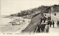 Le Havre - das Boulevard Albert I und Heve CPA