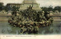 Bordeaux - Detail of the Monument of the Of Gironde CPA