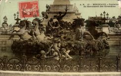Bordeaux - Fountain of the Monument of the Of Gironde CPA