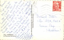 Bordeaux - the Place of Quincunxes CPA