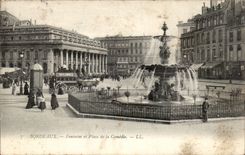 Bordeaux - Fountain and the Place of Comedy CPA