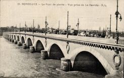 Bordeaux CPA the stone bridge Seen from of the Country house