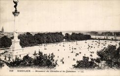 Bordeaux CPA Monument of Of Gironde and Quincunxes