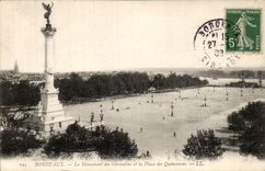 Bordeaux CPA the monument of Of Gironde and the place of the Quincunxes