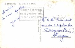 CPSM Bordeaux the garden of the town hall