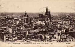 Bordeaux CPA Panorama of the Tower Saint Michel