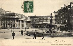 Gone Bordeaux CPA of Tourny and large theater