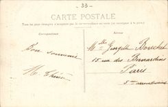 Cadillac on the Interior Garonne CPA of the church