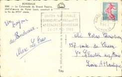 Bordeaux CPA the colonnade of the large theater chief of work of Victor Louis