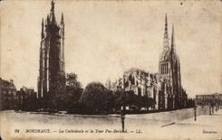 Bordeaux CPA the cathedral and the tower Pey Berland