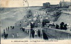 CPA Soulac on sea the northern beach towards the Low register point