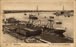 CPA Bordeaux roads and the transporter bridge