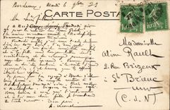 CPA Bordeaux places Harmony and street Sainte Catherine