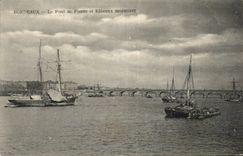 Bordeaux CPA the stone bridge and boats cod-fishing boats